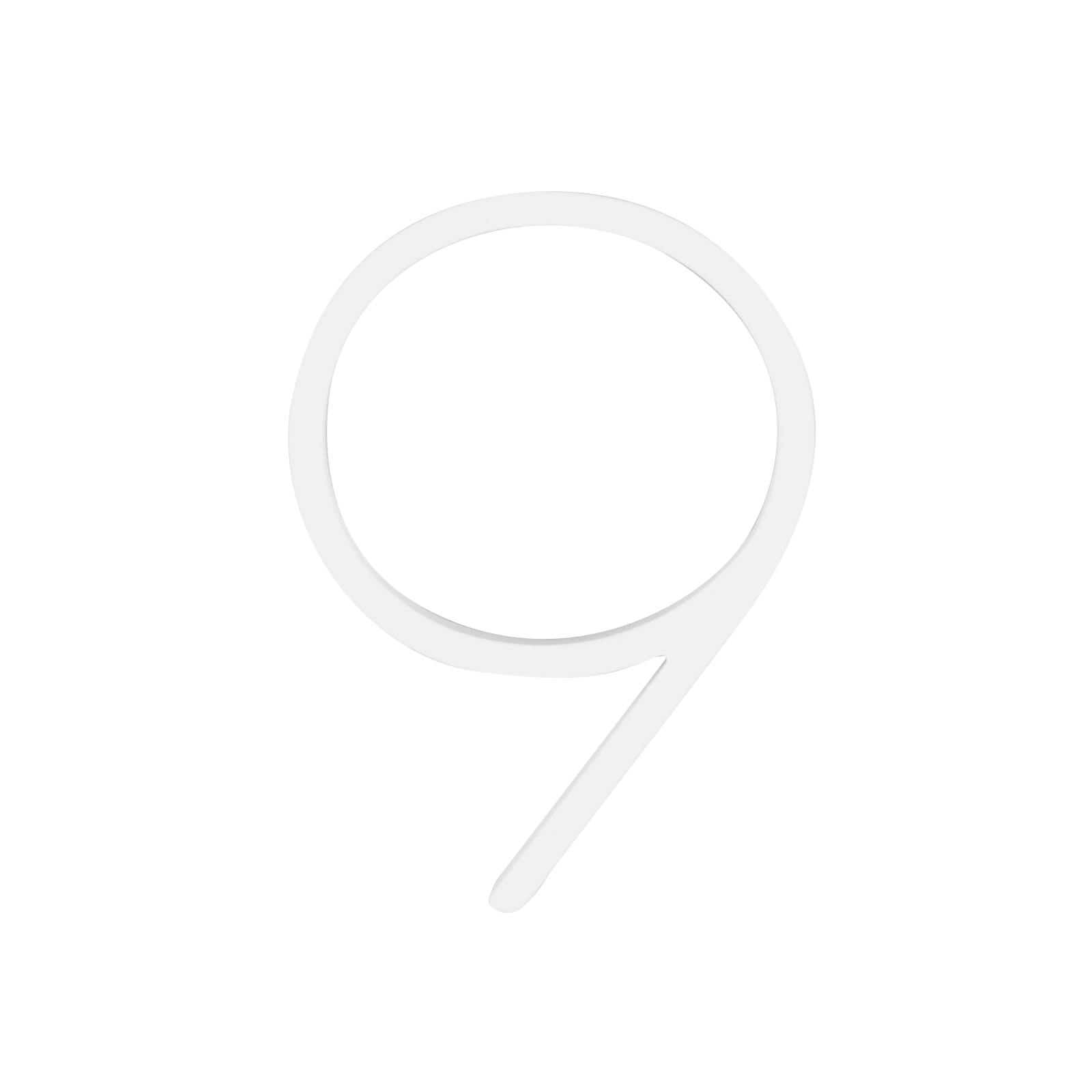 Sandleford Slimline Number 9 120mm White House Number