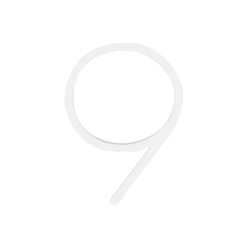 Sandleford Slimline Number 9 120mm White House Number