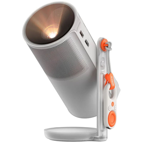 Xgimi MoGo 4 Portable Projector - 1080p Full HD, Google TV, 360 Degree Stand, Silver - WK08K
