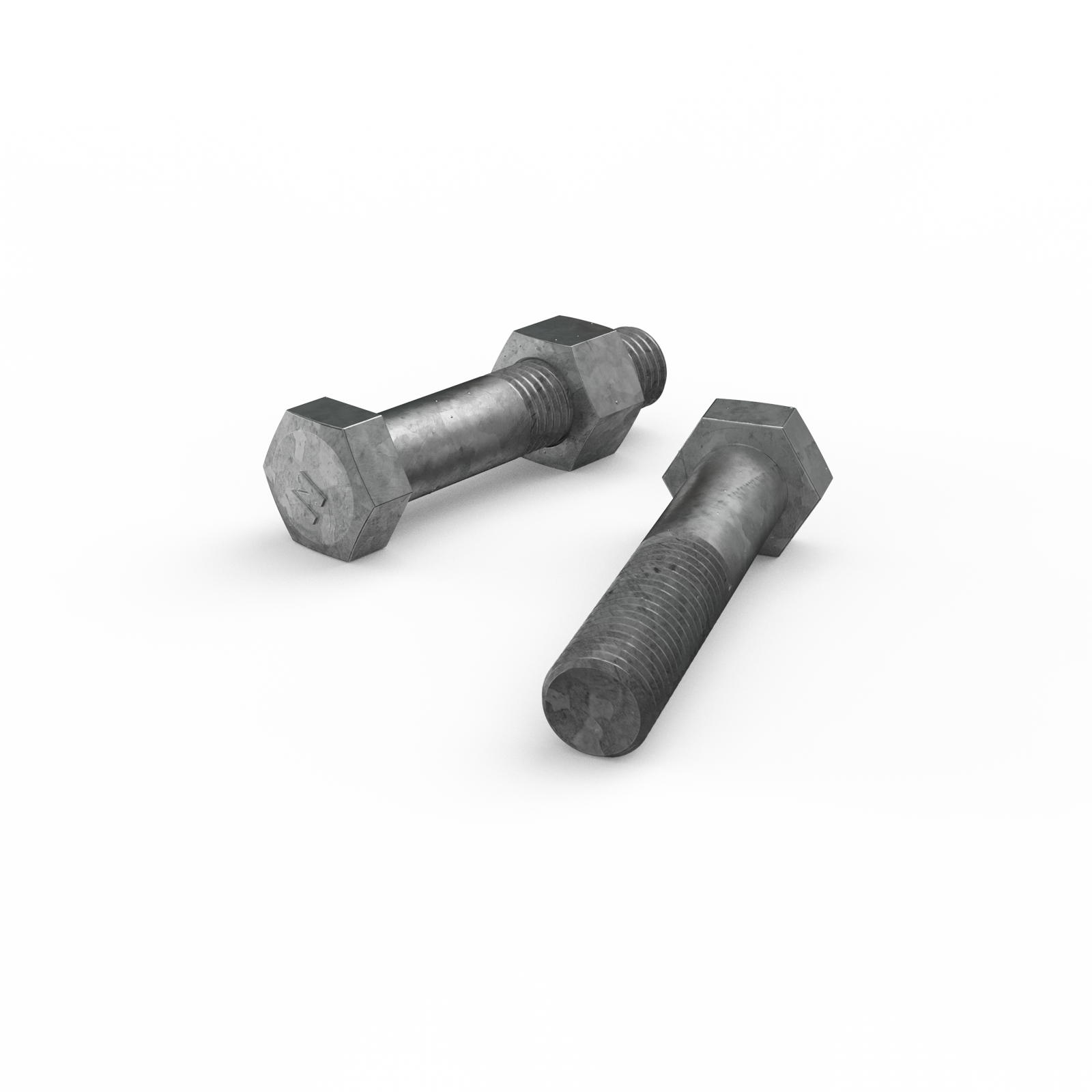 Zenith M16 x 75mm Hot Dip Galvanised Hex Head Bolt and Nut - 4.6 Grade Steel