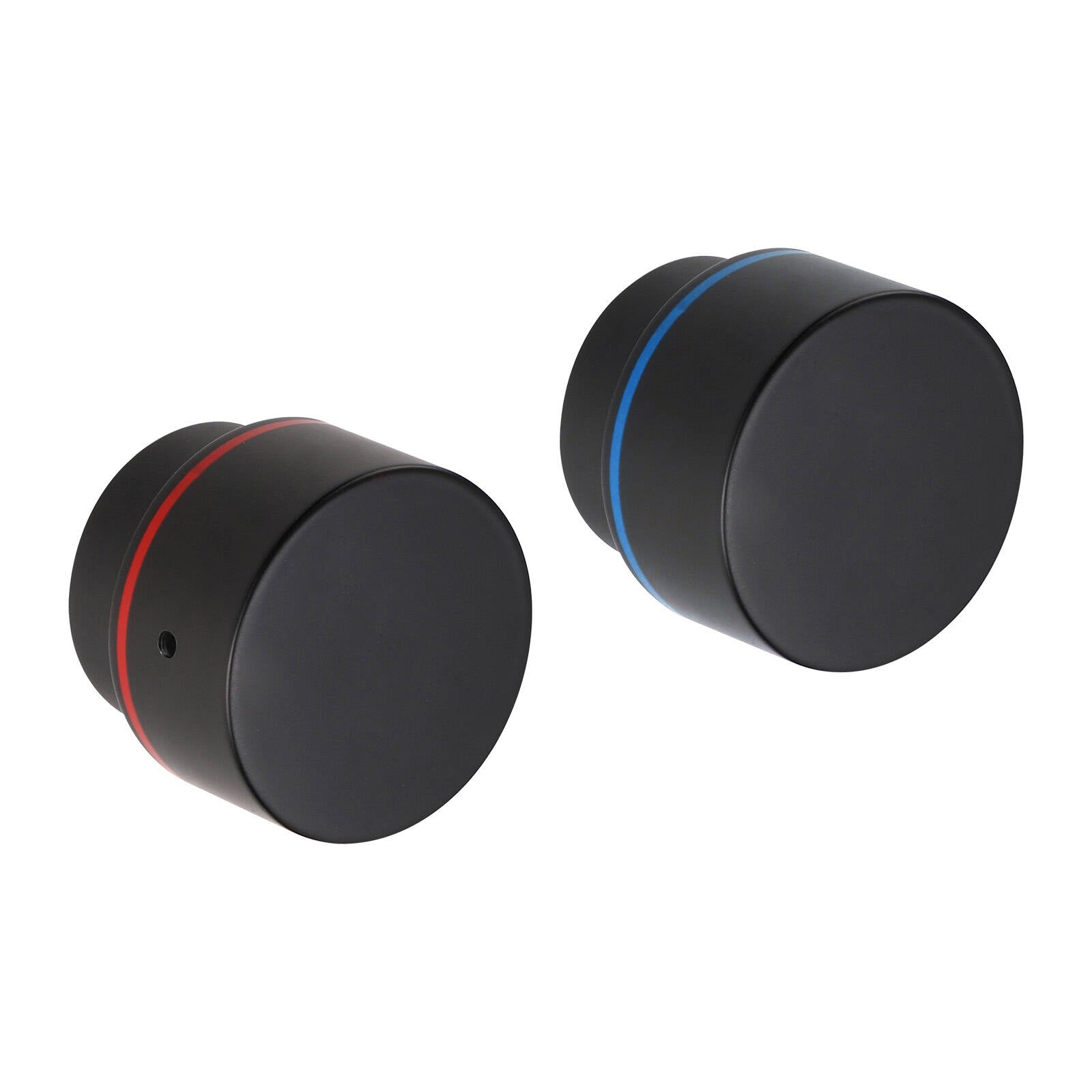 Shaw & Mason Black Round Jumper Valve Wall Top Assembly Pair