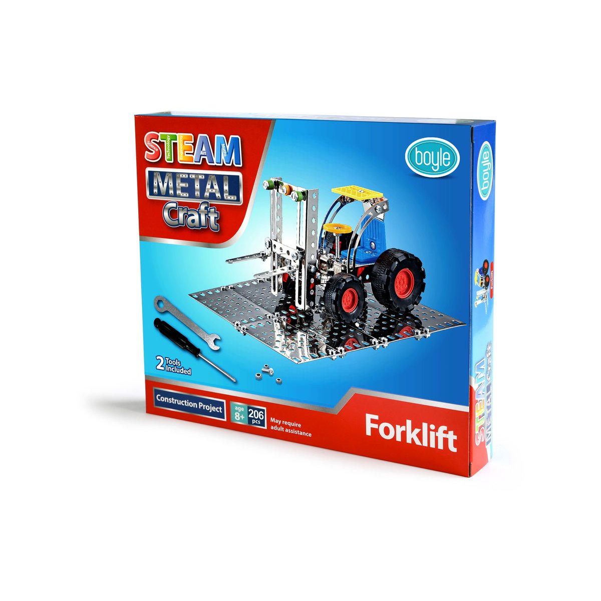 Boyle 206 Piece S.T.E.A.M. Forklift Metal Craft Construction Kit