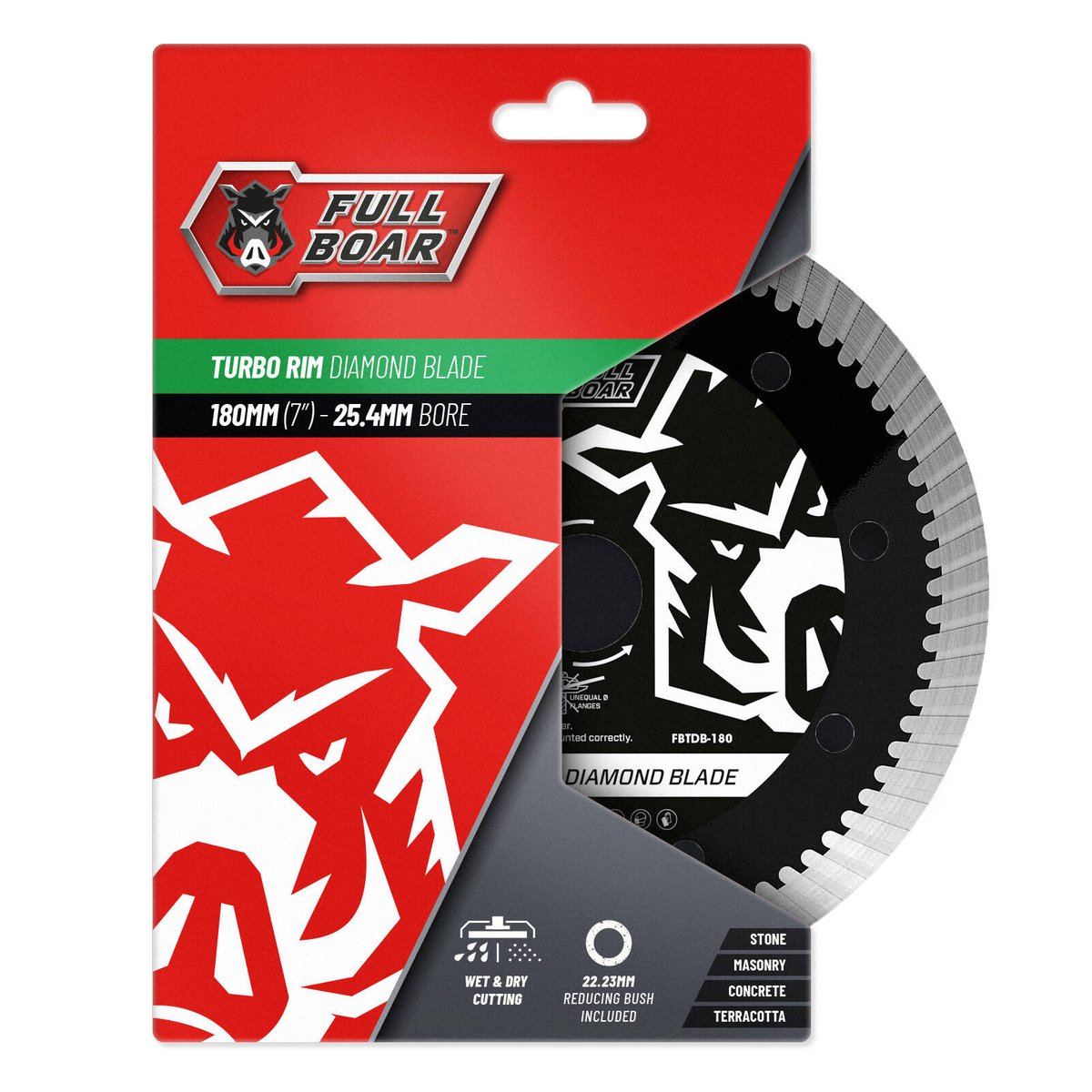 Full Boar 180mm Turbo Rim Diamond Blade