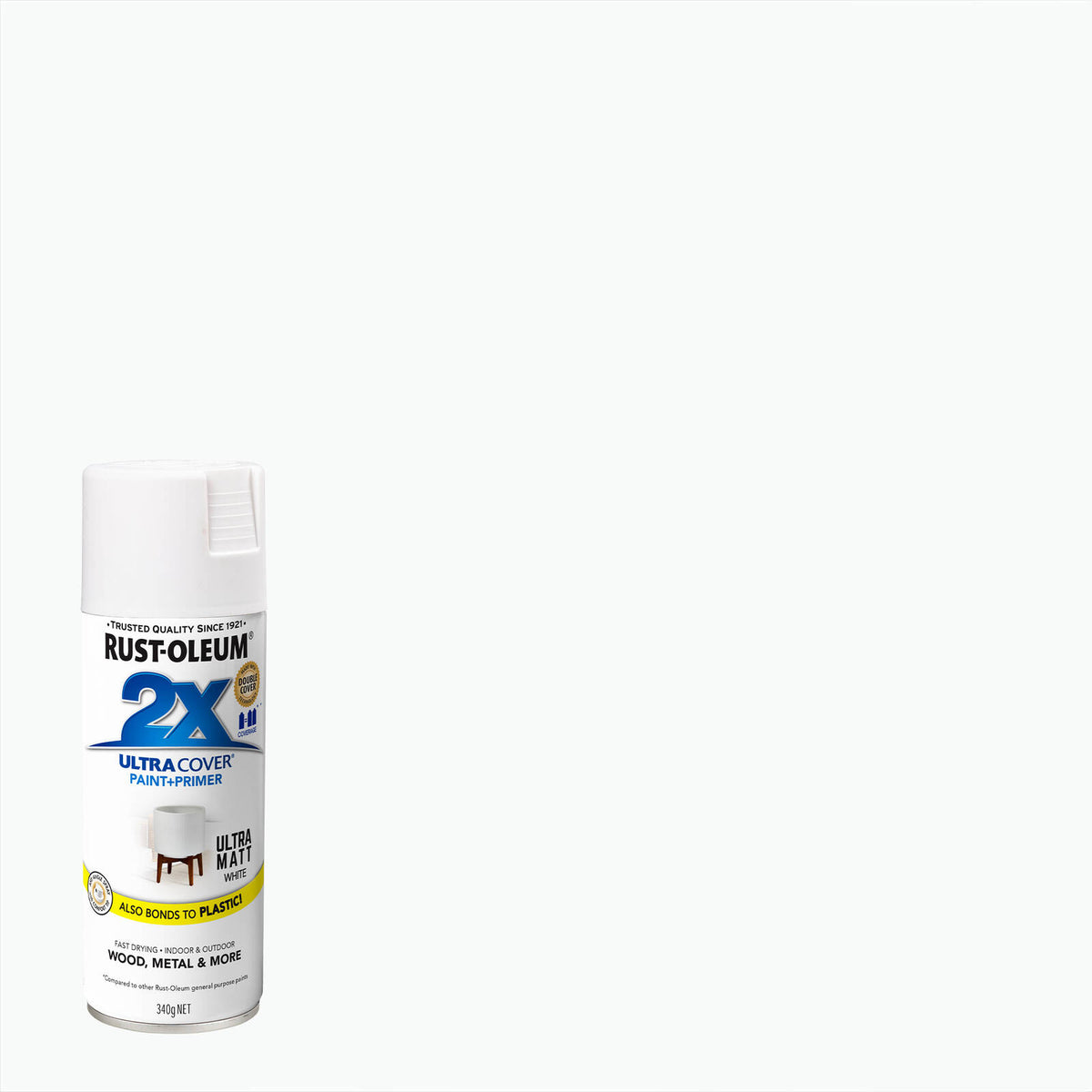 Rust-Oleum 2X Ultra Cover Ultra Matt White Spray Paint 340g