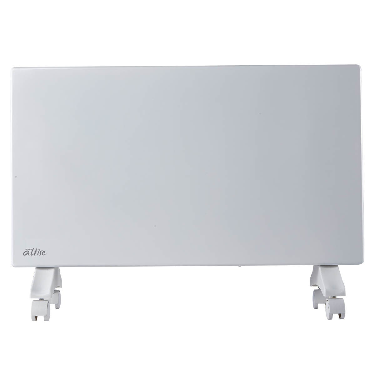 Omega Altise 2400W Panel Heater - 24-Hour Delay Timer, Child Lock, Castors, White - OAPE2400W