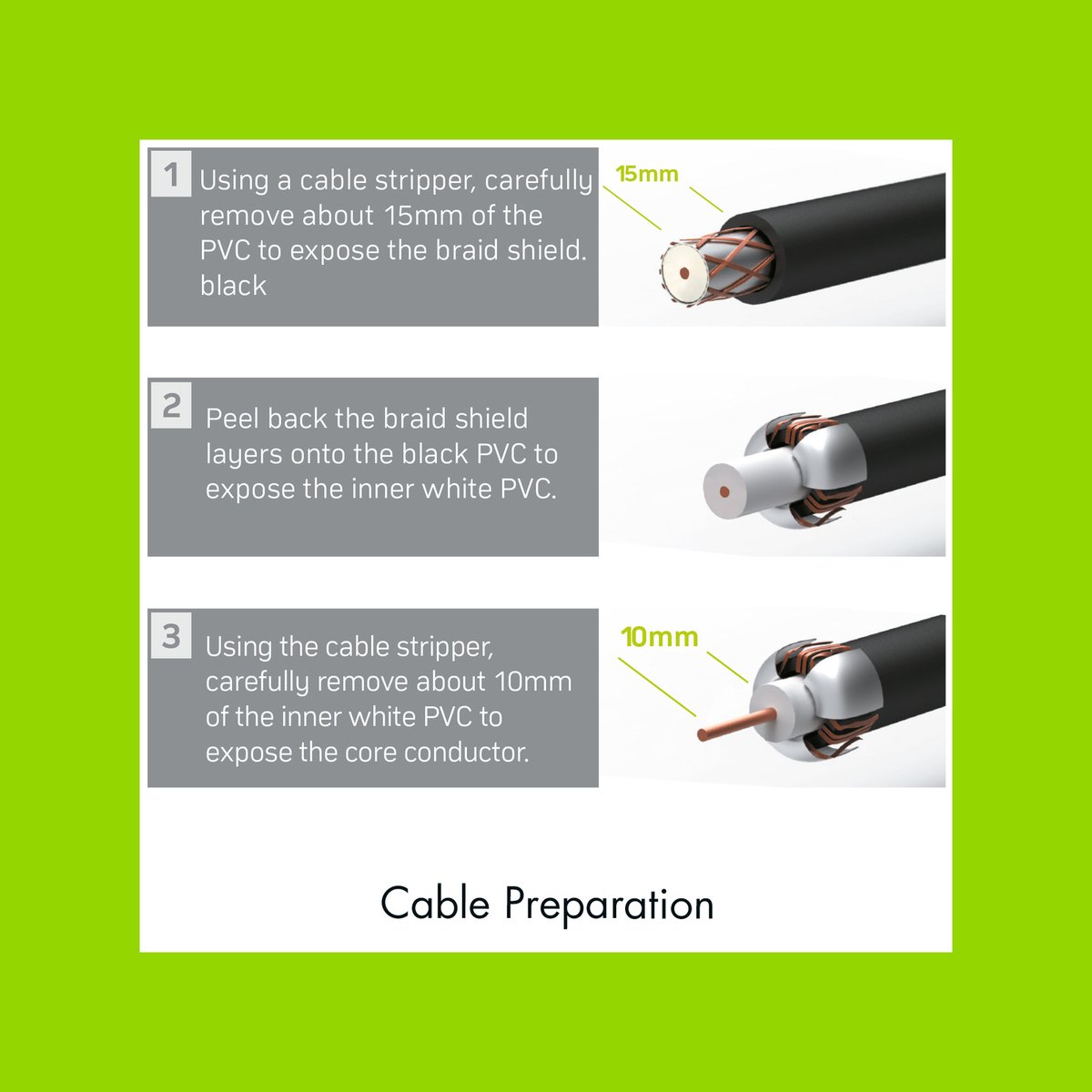 Antsig F59 Crimp Connector for RG6 Heavy Gauge Coaxial Cable