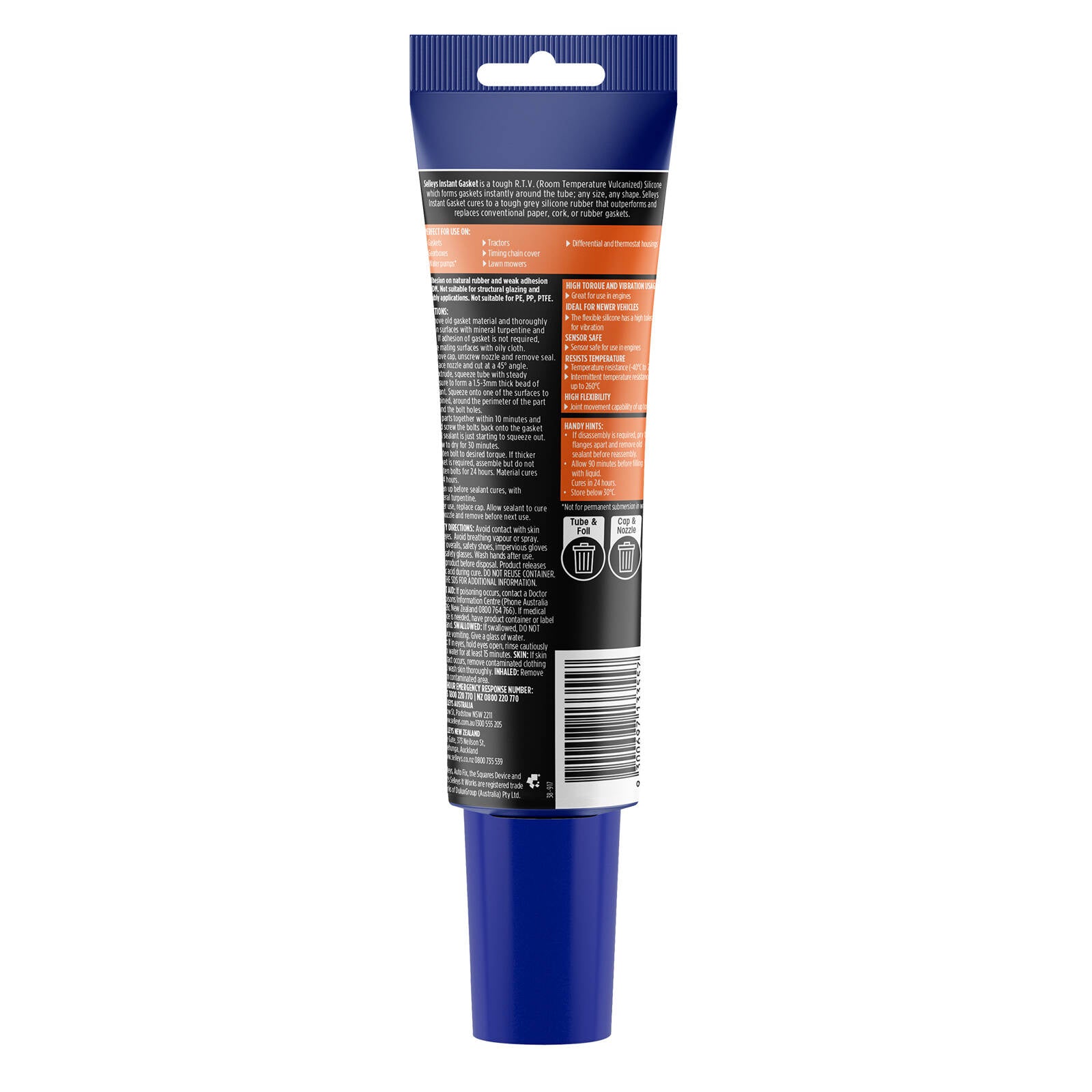 Selleys Autofix Instant Gasket 100ml Grey RTV Silicone Rubber