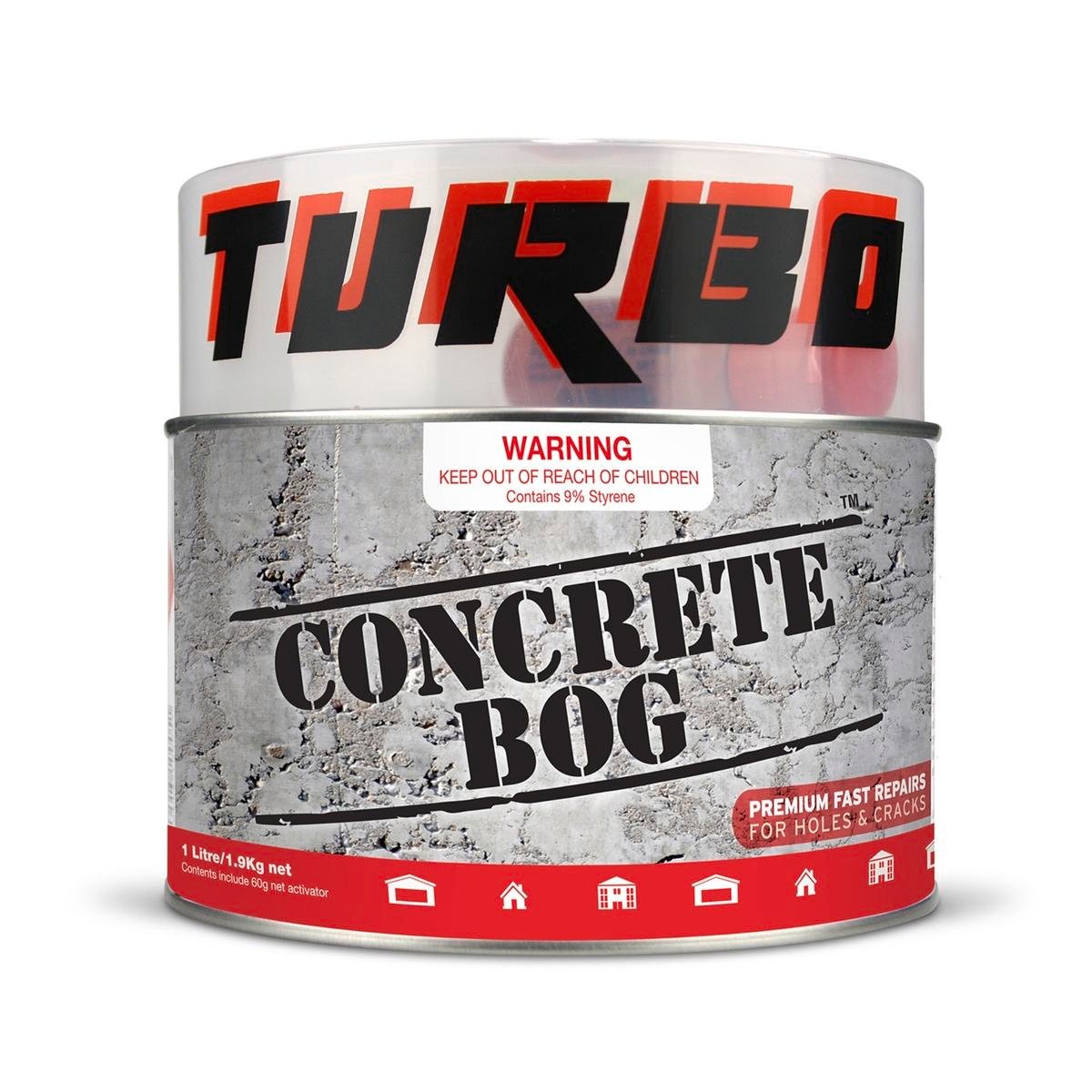 Turbo Concrete Bog Paintable Sandable Filler 1L