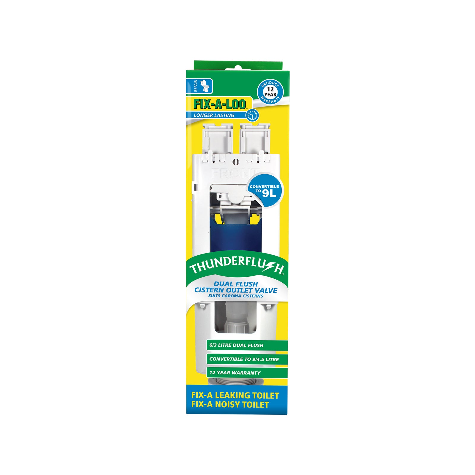 FIX-A-LOO Thunderflush Dual Flush Cistern Outlet Valve 6/3L - Plastic