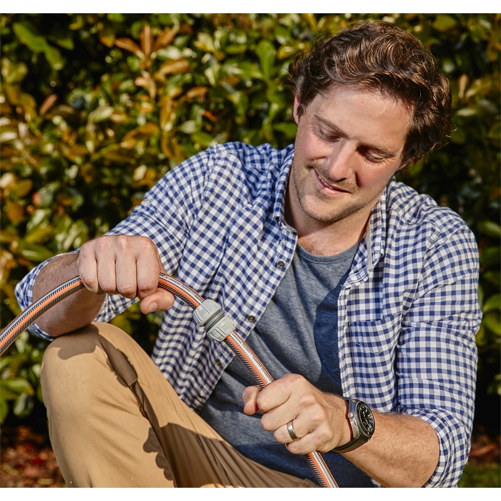 GARDENA 13mm Hose Joiner / Repairer - Plastic Tool-Free Garden Fitting