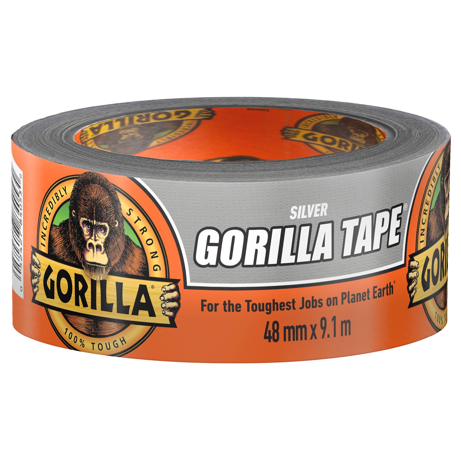 Gorilla 48mm x 9m Silver Cloth Tape Heavy Duty Indoor & Outdoor