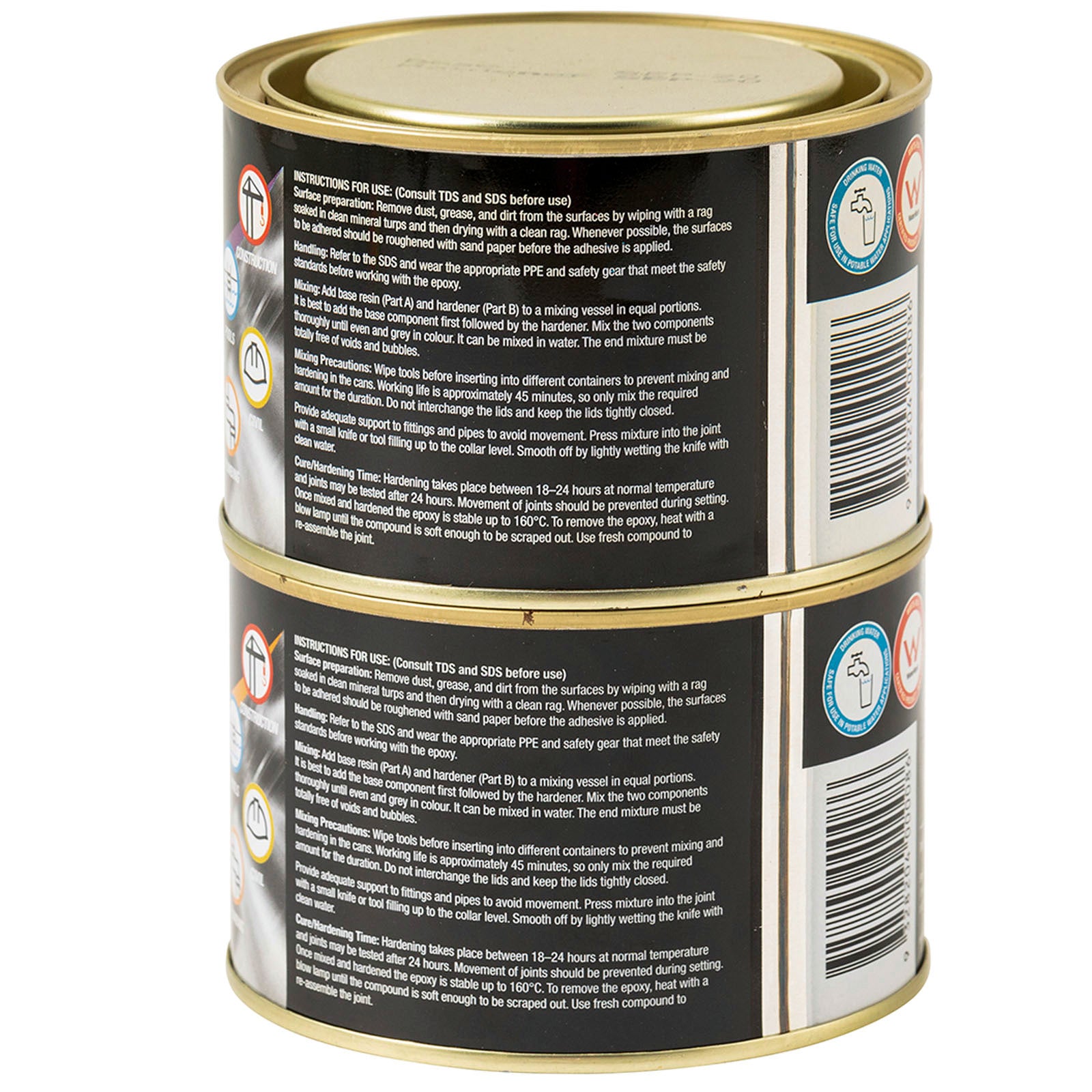 Deks 1L Two-Part Epoxy Jointing Putty Compound Grey Indoor and Outdoor