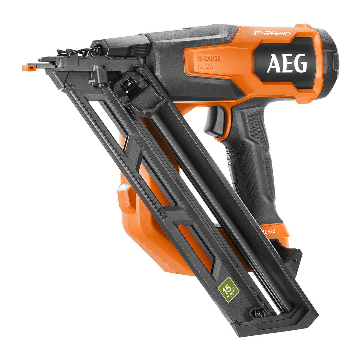 AEG 18V F-RAPID 15GA DA Angled Brad Nailer Skin - 110 Nails Capacity - 2.8kg - SuperSaverAU - view 1