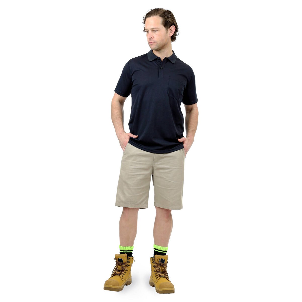 Craftright Black Short Sleeve Polo - Men's 100% Polyester, X-Large