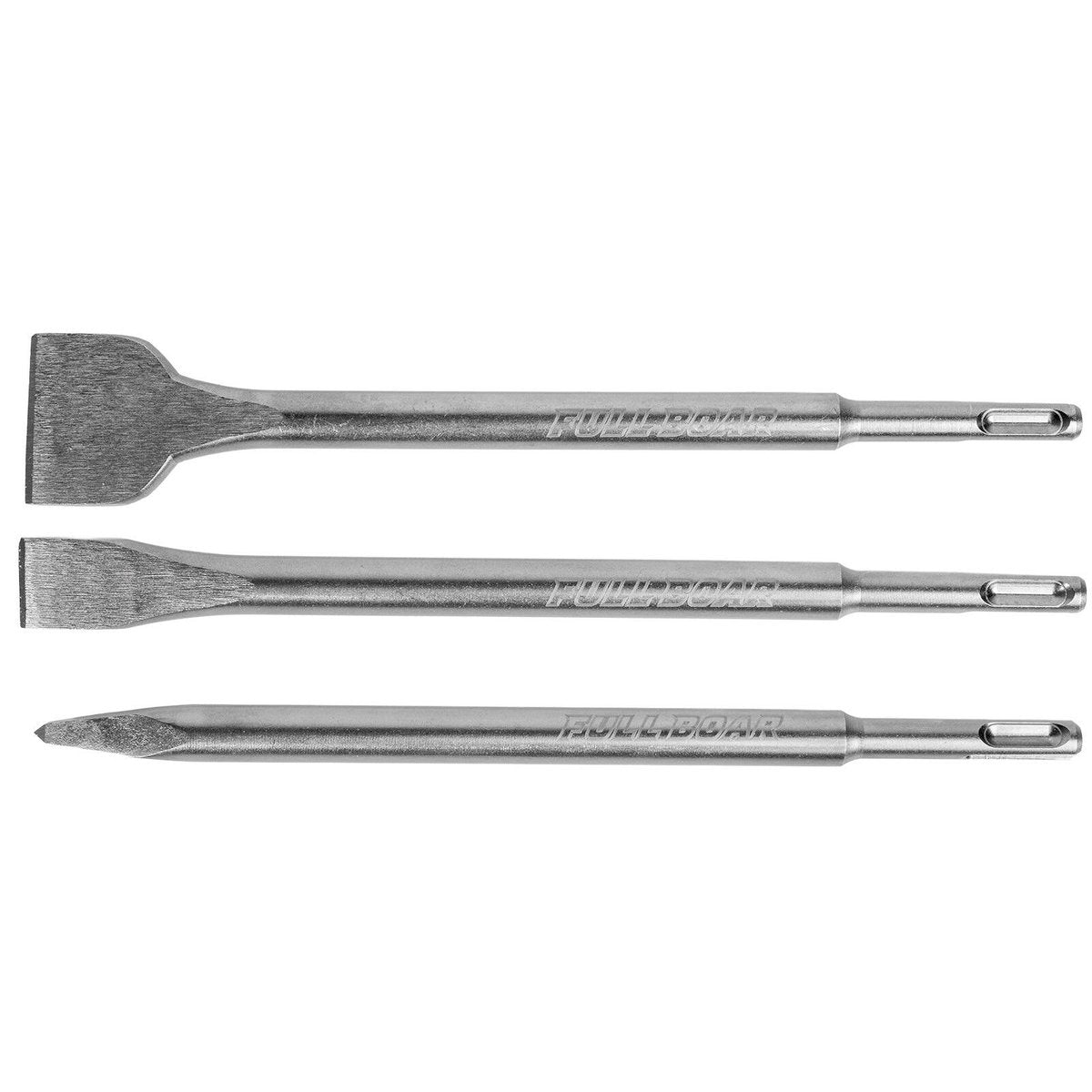 Full Boar 3 Piece SDS Plus Chisel Set FCS 3S - 250mm High-Impact Steel - Durable - SuperSaverAU - view 1