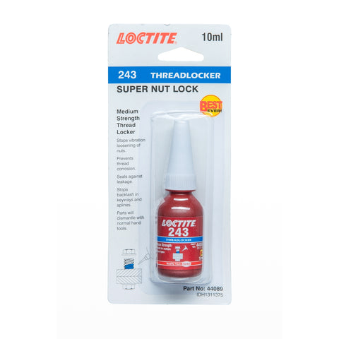 Loctite 243 Medium Strength Blue Threadlocker 10ml
