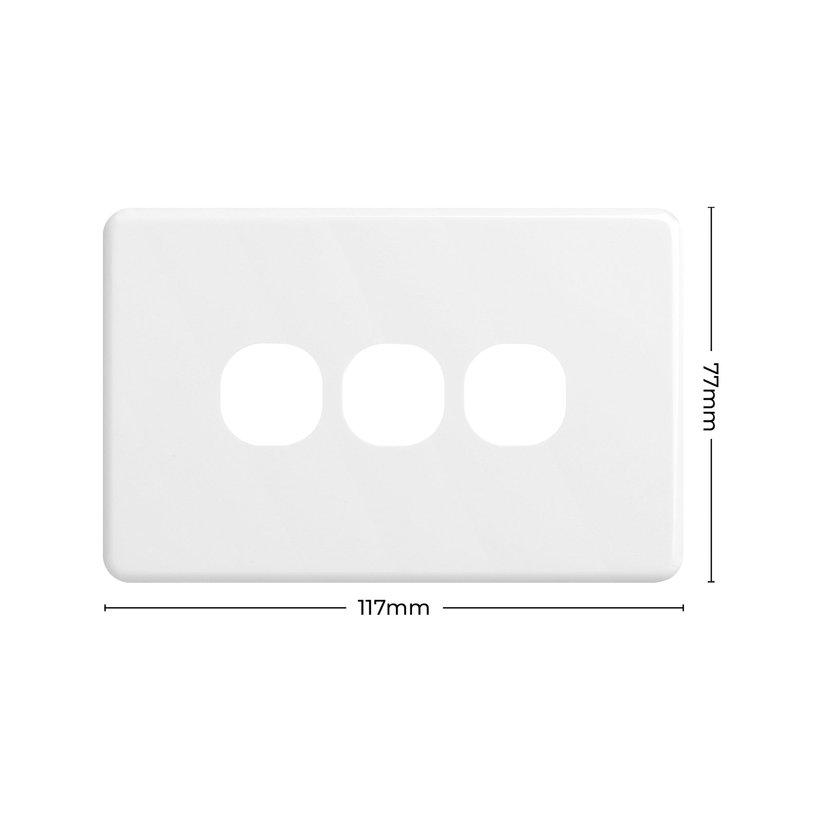 DETA X6 Three Gang Grid Plate White Polycarbonate Customisable