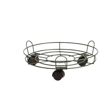 Eden 33cm Round Pot Plant Trolley with Rails, 35kg Capacity, Indoor & Outdoor