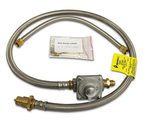 Grandfire Deluxe Series 42-inch natural gas conversion kit - Black and silver finish - GFD-NGCK42S
