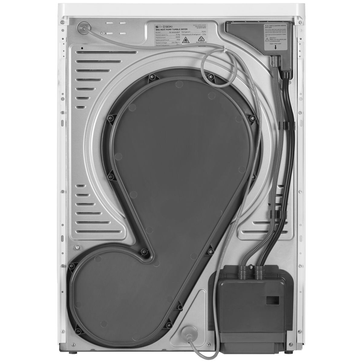 Seiki 8kg Heat Pump Tumble Dryer - 8 Star Energy Rating - Auto Load Sensing - 16 Programs - SC-800AU8HP