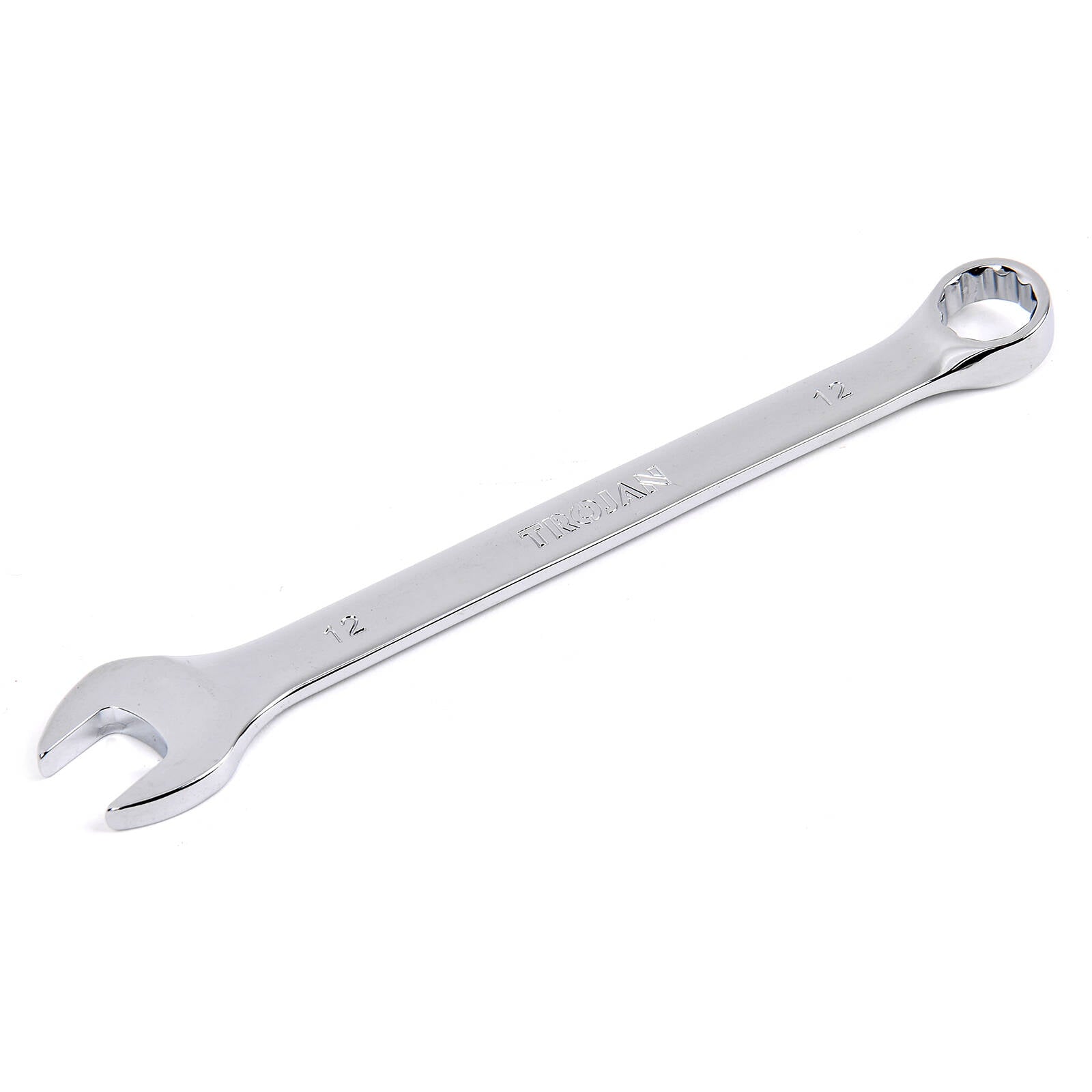 Trojan 12mm Combination Spanner, Chrome Vanadium 12 Point Ring End