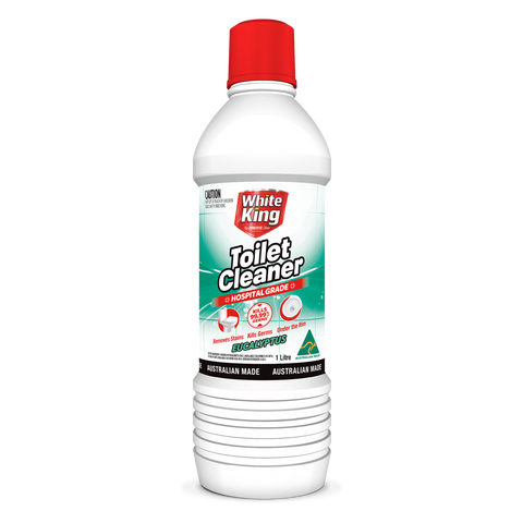 White King Eucalyptus Toilet Cleaner - 1L - Hospital-Grade - White - 99.99% Germ Kill - SuperSaverAU - view 1