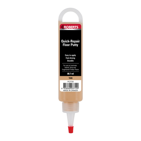 Roberts Tan Quick-Repair Floor Putty 88ml Acrylic Laminate & Vinyl Filler