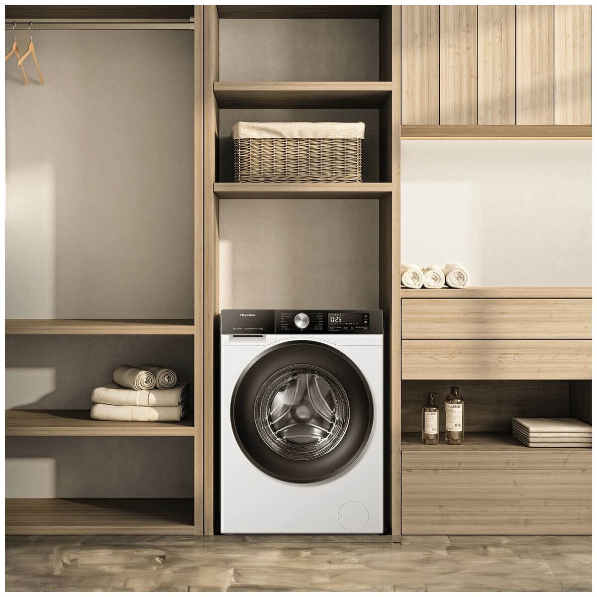 Hisense Series 3 8.5kg Front Load Washing Machine - Jet Wash, Steam Function, 1400rpm Spin - HWF3S8514X