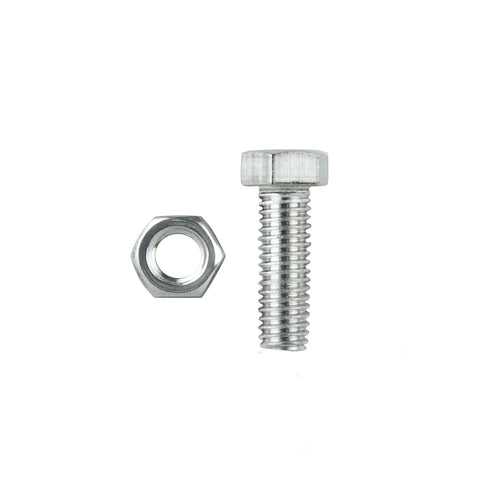 Pinnacle M5 x 25mm Zinc Plated Hex Head Bolts And Nuts - 8 Pack