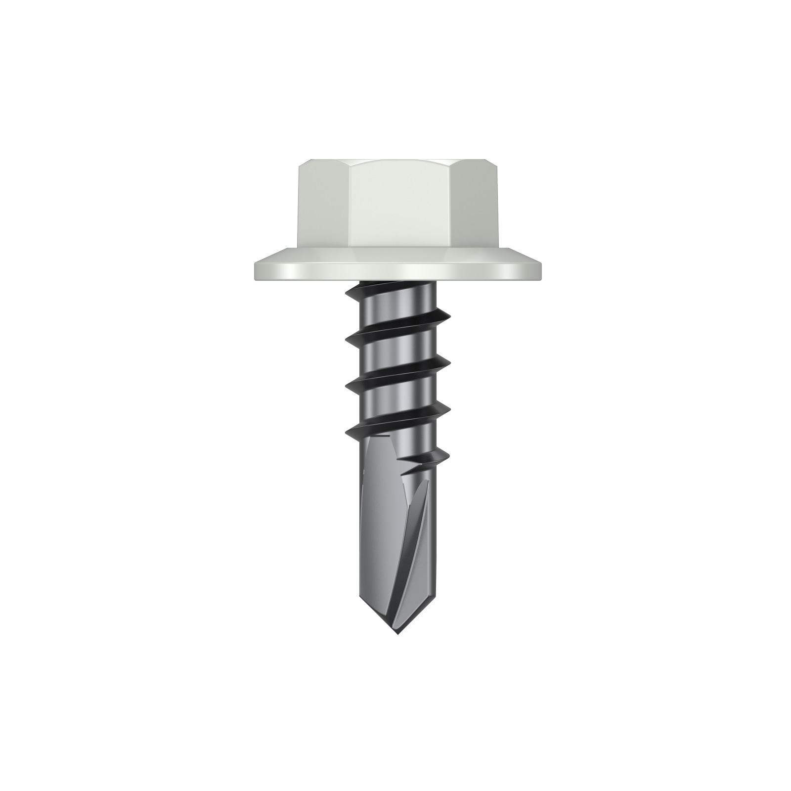 Bremick 10g x 16mm Carbon Steel Hex Metal Screws B8 Shale Grey - 100 Pack