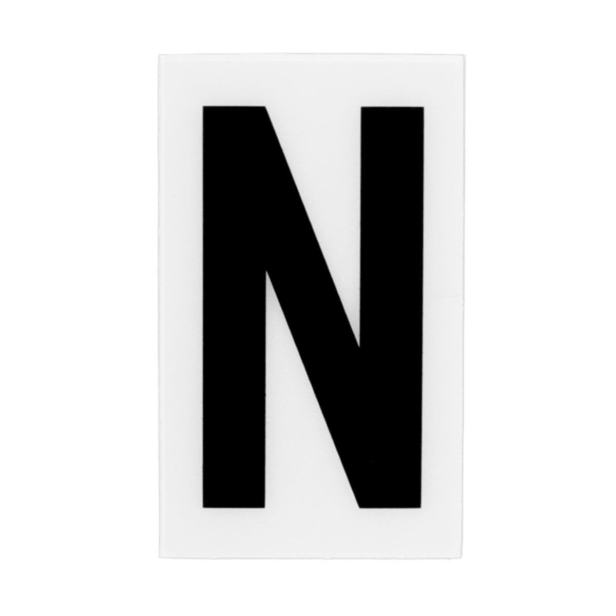 Sandleford 85mm White Self Adhesive House Letter N - Weather Resistant Polycarbonate