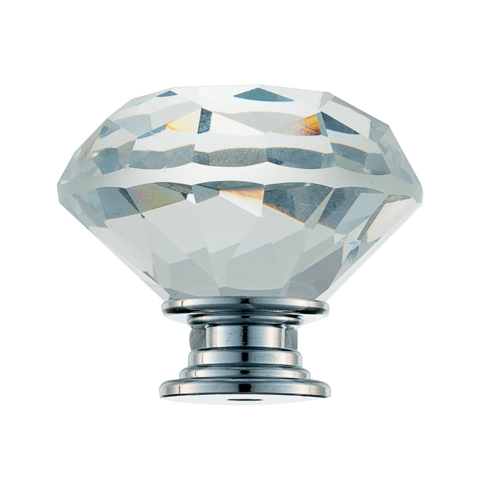 Taskmaster 40mm Crystal Knobs - 4 Pack, Transparent Cabinet Knobs