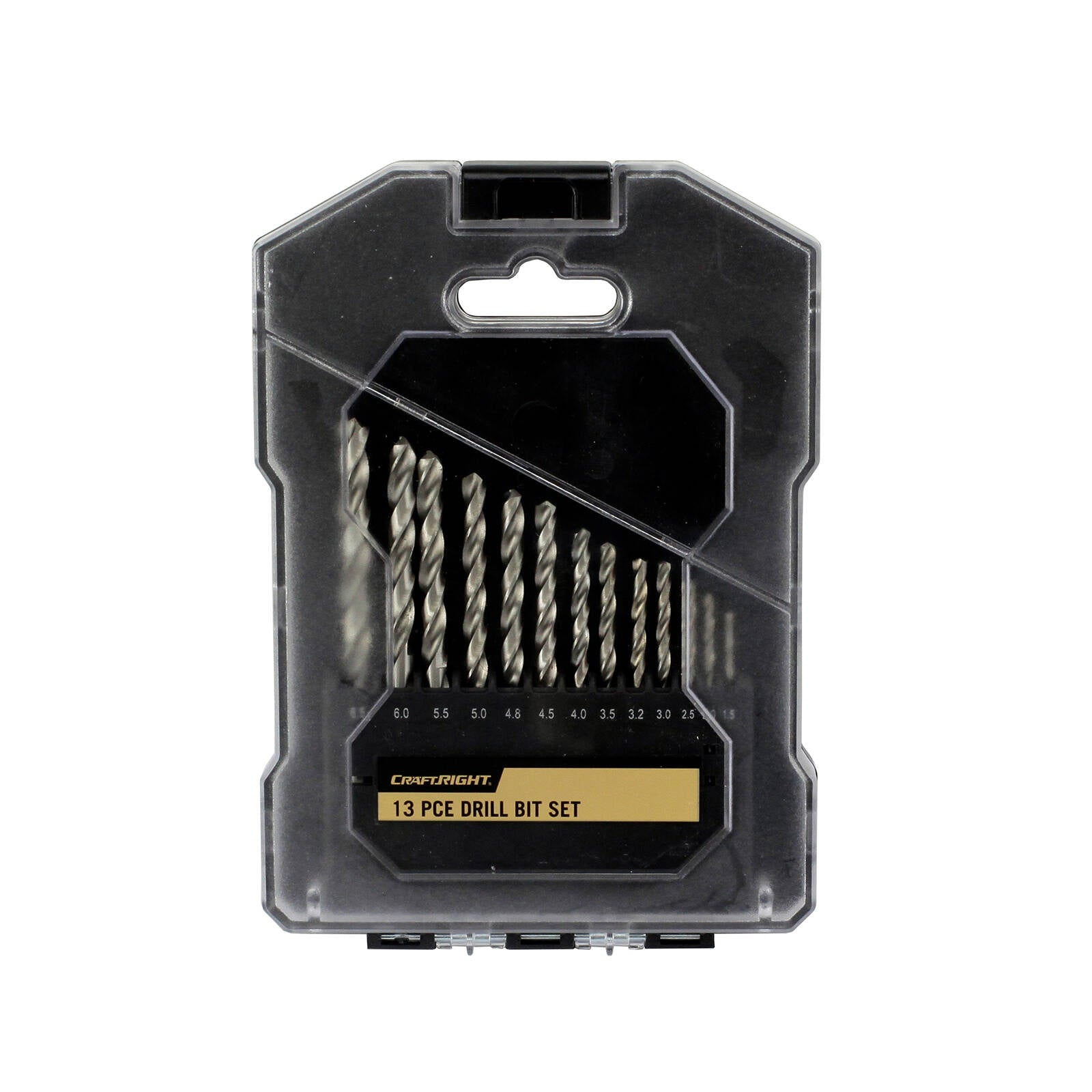 Craftright 13 Piece HSS Drill Bit Set 1.5mm to 6.5mm with Storage Case