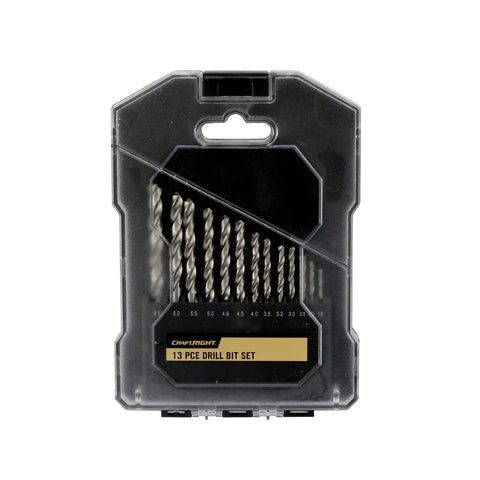 Craftright 13 Piece HSS Drill Bit Set 1.5mm to 6.5mm with Storage Case