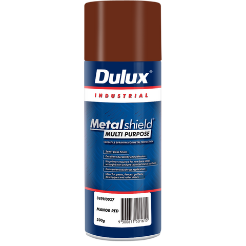 Dulux Metalshield 300g Multipurpose Spray Paint Manor Red - Metal Protection
