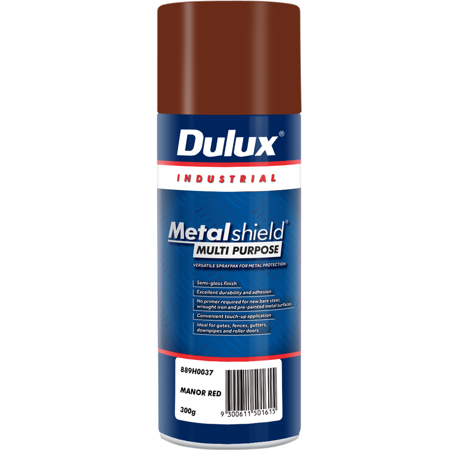 Dulux Metalshield 300g Multipurpose Spray Paint Manor Red - Metal Protection