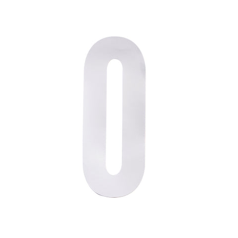 Sandleford 175mm White Vinyl Self Adhesive Wheelie Bin Number 0 Weather Resistant