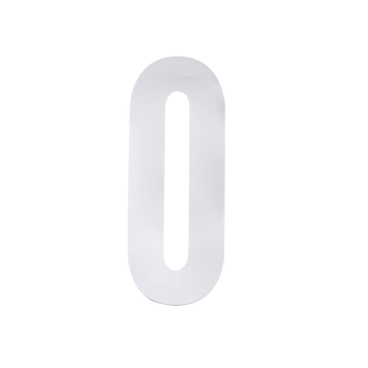 Sandleford 175mm White Vinyl Self Adhesive Wheelie Bin Number 0 Weather Resistant