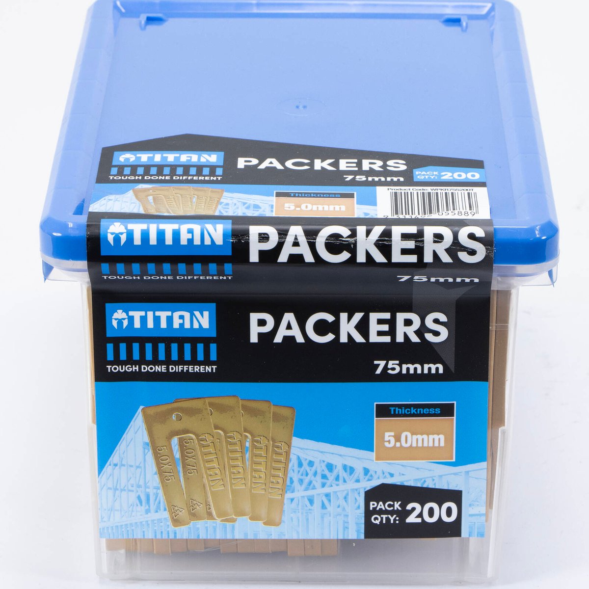 Titan Window Packers 5 x 75mm, Yellow, UV Stable Plastic, 200 Piece