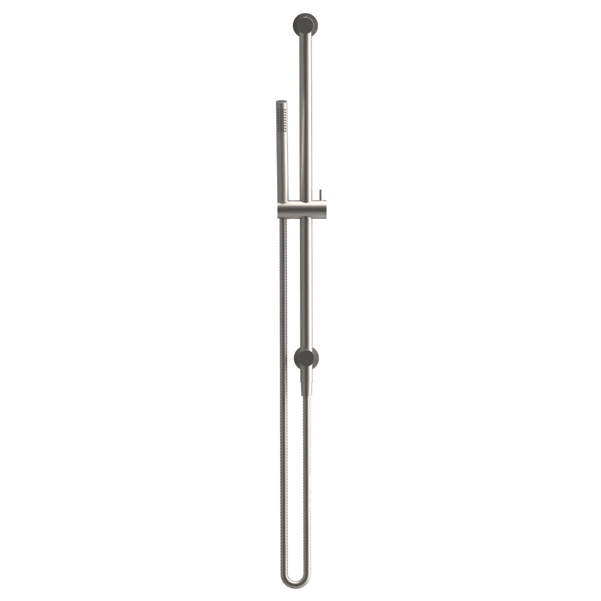 Rogerseller Tonic baton shower on integrated rail - brass baton hand piece, Brushed Nickel finish - 3506004007