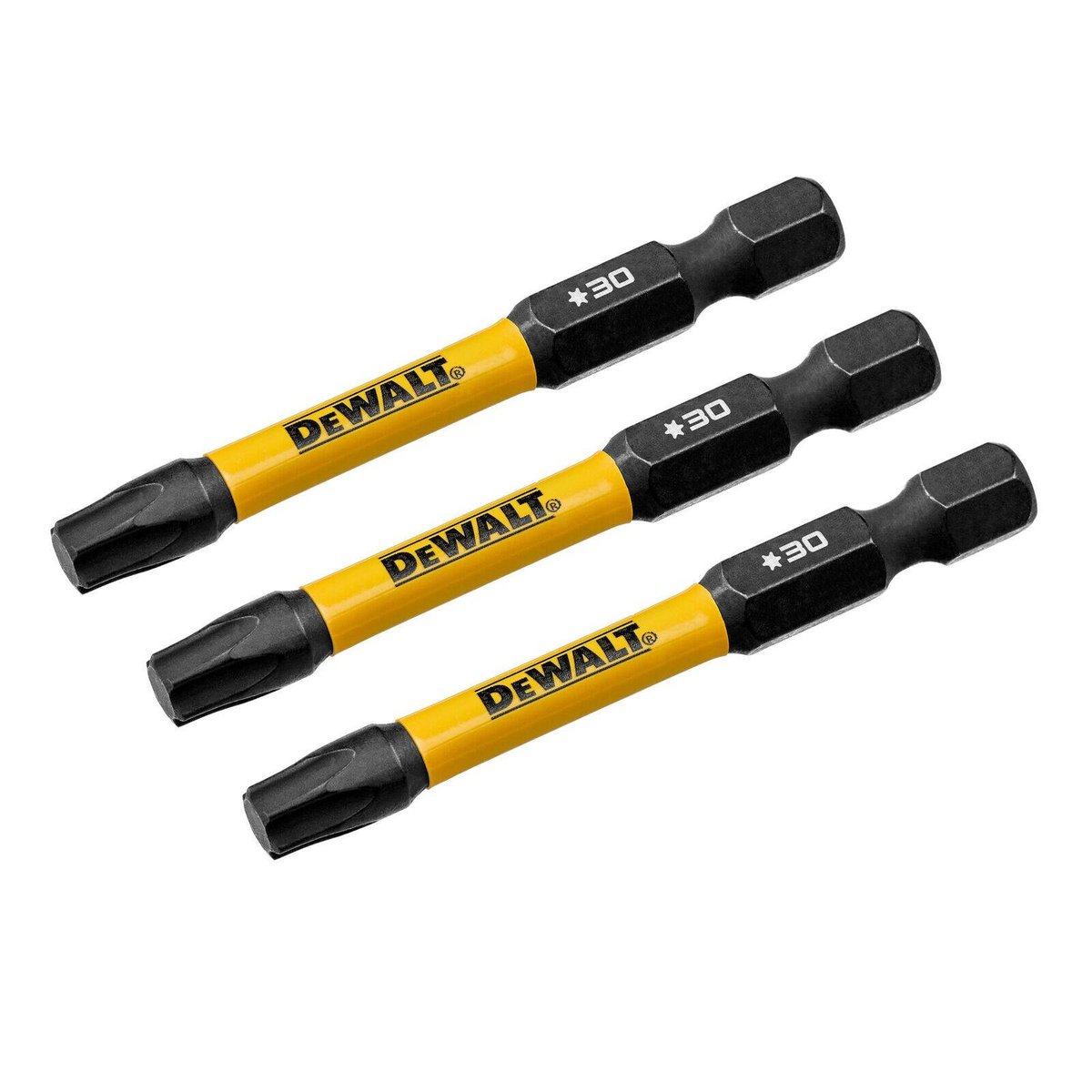 DeWALT FLEXTORQ 57mm TX30 Impact Screwdriver Bit 3 Pack DWAF2TX30IR3