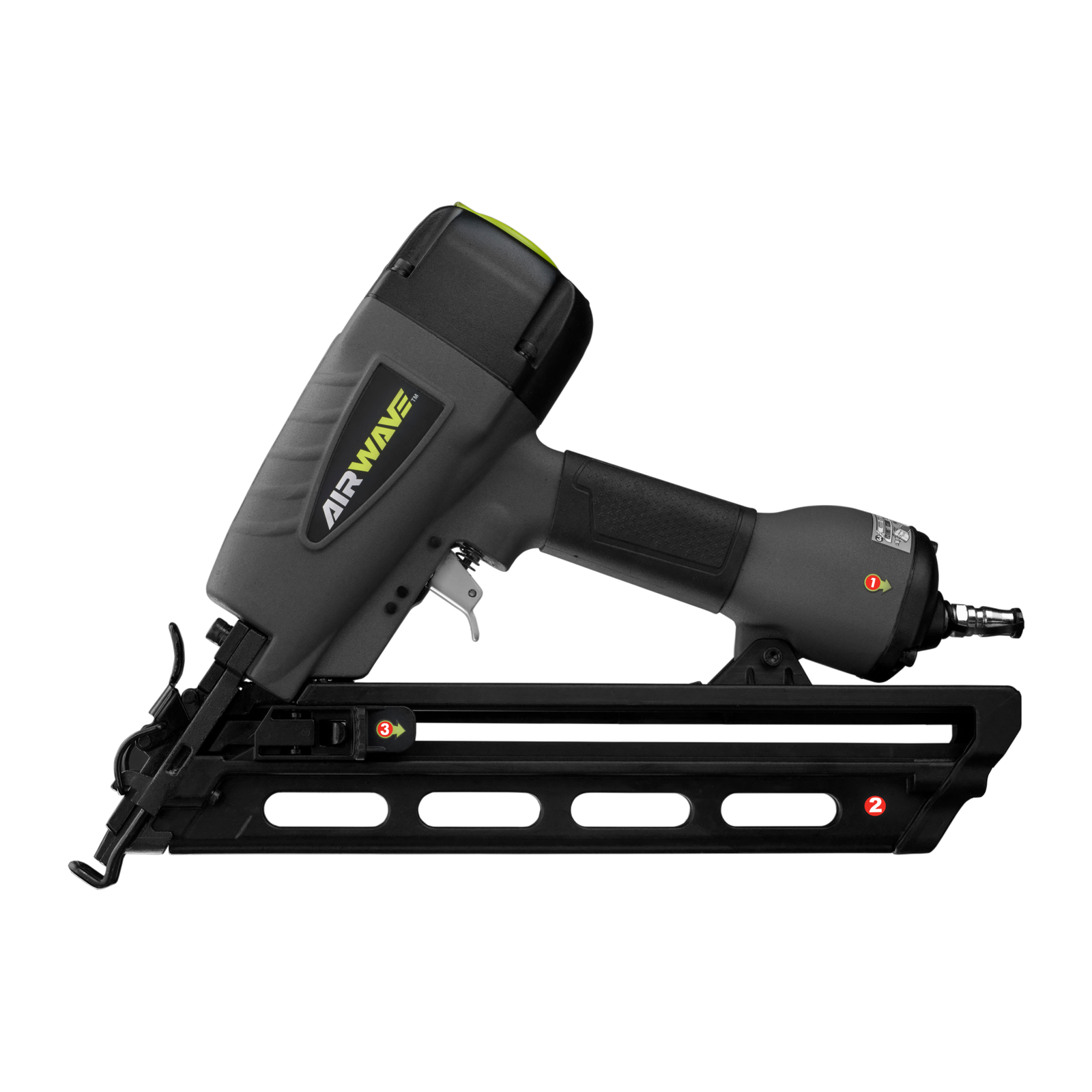Ryobi Airwave DA Series Air Brad Nailer, 15 Gauge, 32-64mm, Grey/Black RA-NBA1564-K