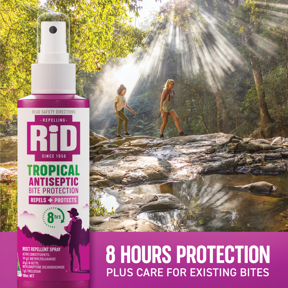 RID Tropical Antiseptic Bite Protection Spray - 100ml - DEET - Mosquito Repellent - SuperSaverAU - view 3