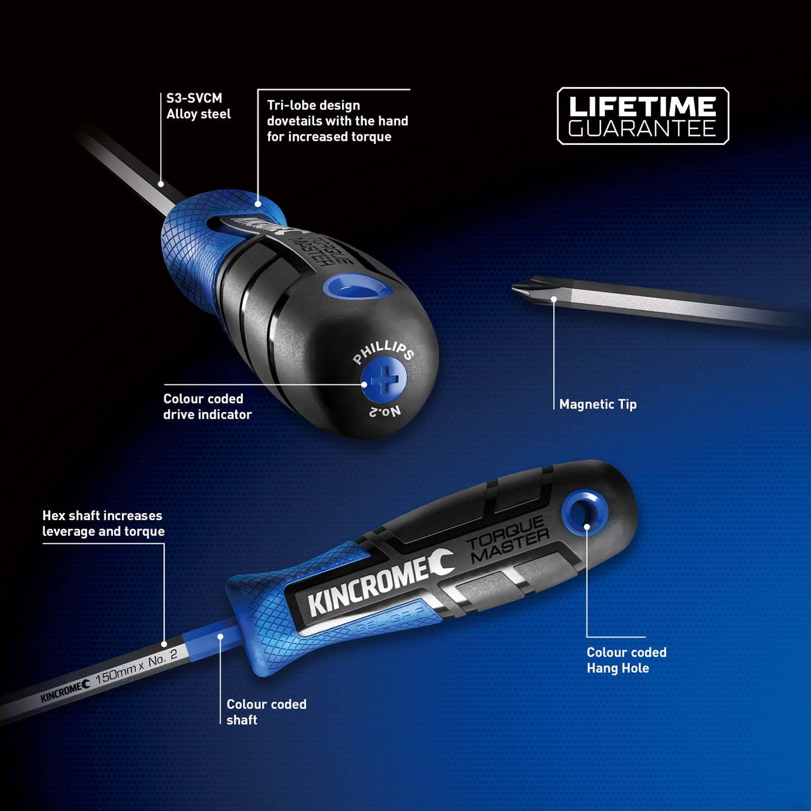Kincrome TorqueMaster Ball-Hex Screwdriver 6 x 125mm