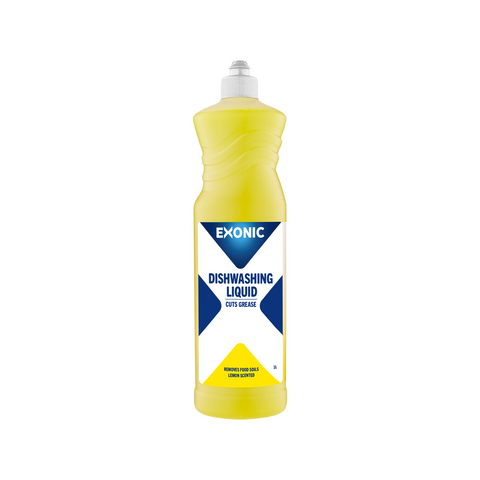 Exonic 1L Lemon Dishwashing Liquid, Grease-Cutting Formula