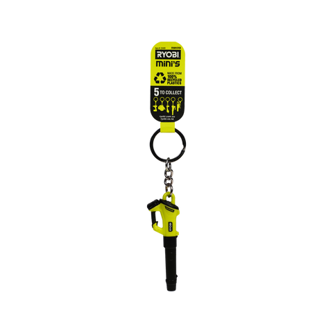 Ryobi Mini S Leaf Blower Keyring - 22mm x 113mm - 100% Recycled Plastics - SuperSaverAU - view 1