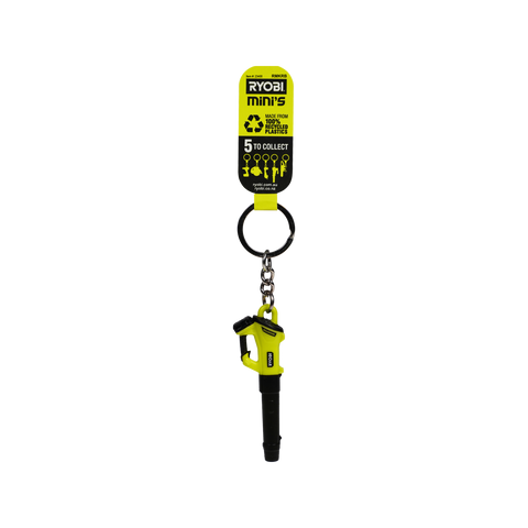 Ryobi MINI's Leaf Blower Keyring, Collectible Recycled Plastic Replica