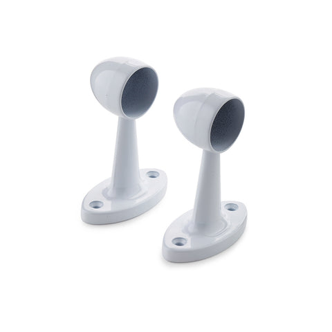 Sandleford 19mm White Pillar End, Zinc Alloy Powder Coated, 2 Pack