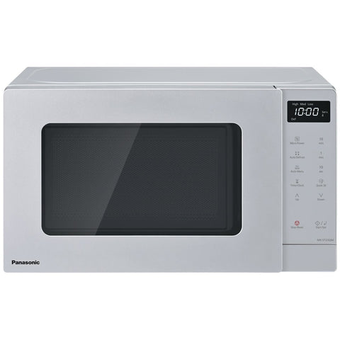 Panasonic 20L compact microwave oven - 800W, silver, 8 auto menus, auto defrost, Quick 30 - NN-ST23QMQPQ