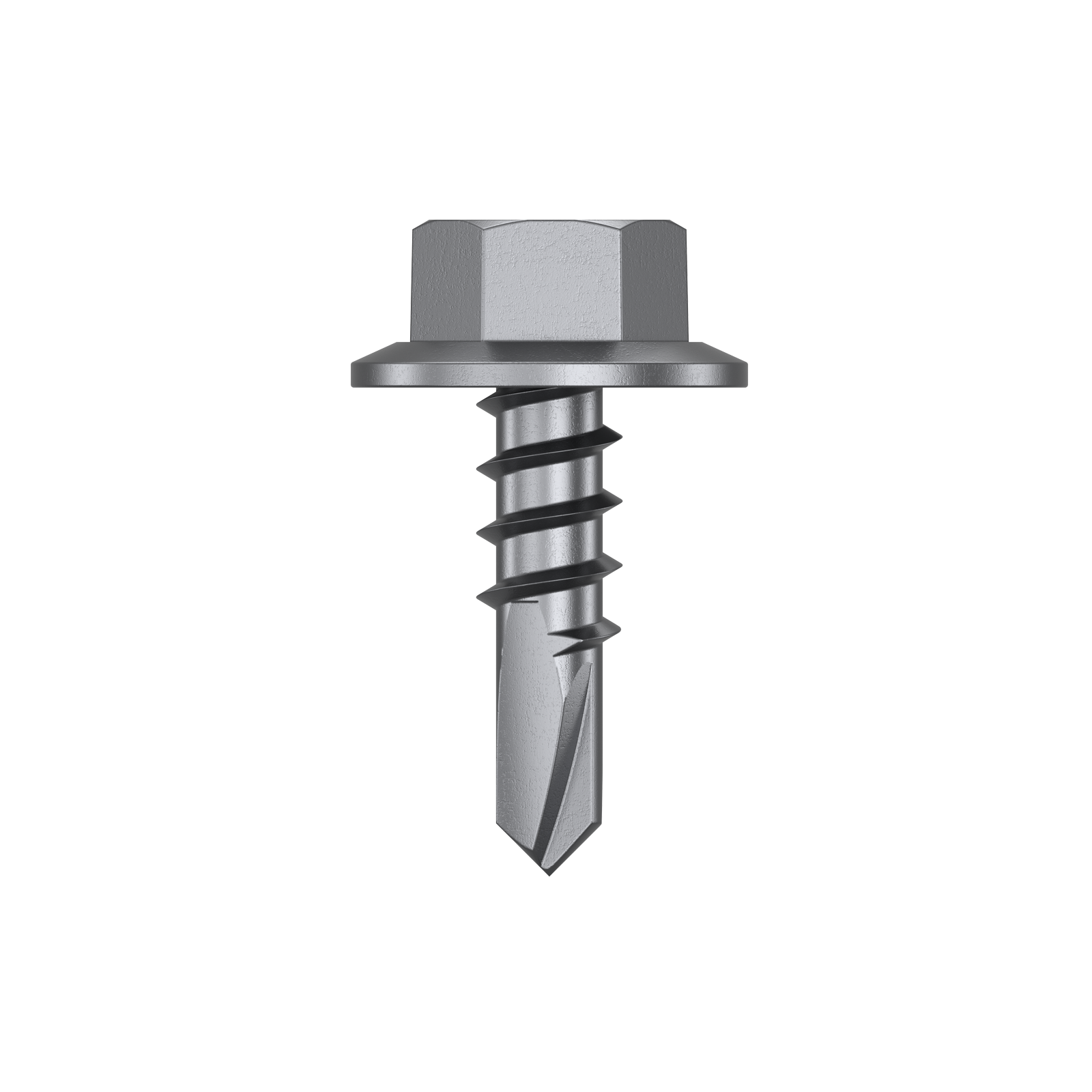 Bremick 10g x 16mm Hex Head Metal Screw, Carbon Steel B8 Coating, Fine Thread Drill Point - 1000 Box